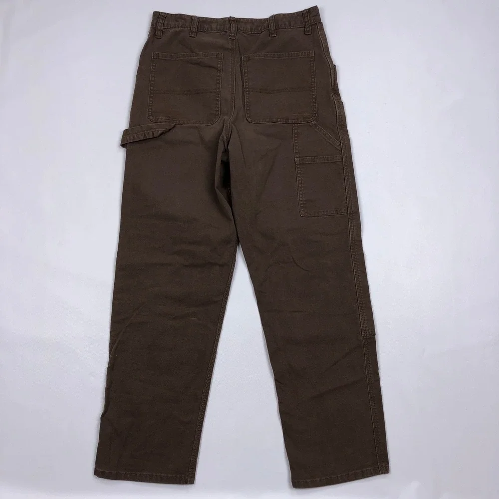 RSQ Utility Mens 31x32 Brown Double Front Knee Carpenter Pants Straight Leg